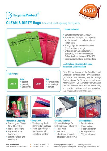HygieneProtect Clean & Dirty Bags - WGP-Produktdesign