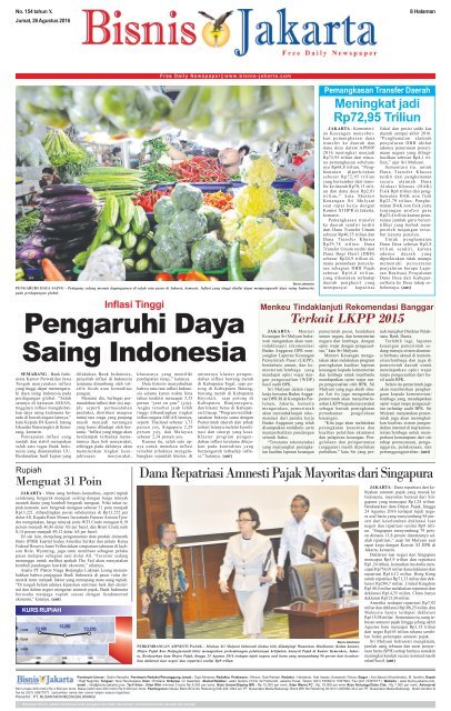 Bisnis Jakarta 26 Agustus 2016
