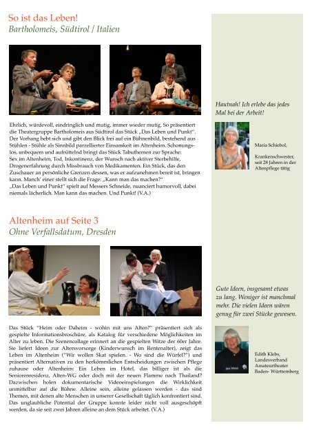 Seniorentheater – mehr als nur eine wunderbare Idee - das ...