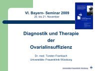 Diagnostik und Therapie der Ovarialinsuffizienz - VI. BAYERN ...