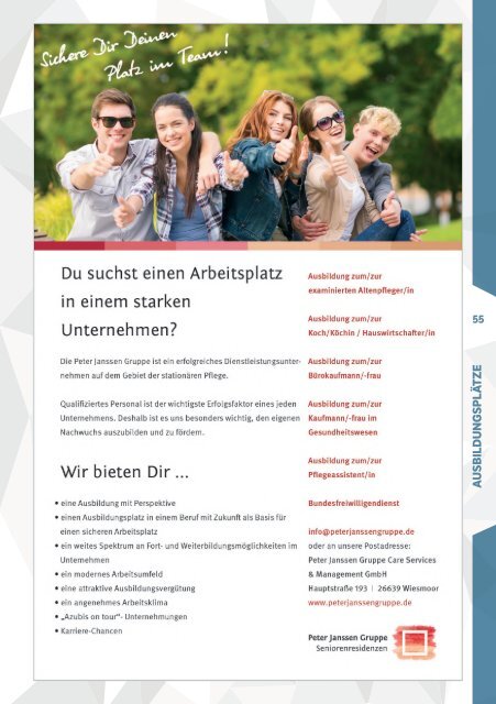 AUSBILDUNGSPLÄTZE - FERTIG - LOS | Ostfriesland | Ausgabe 2017/18