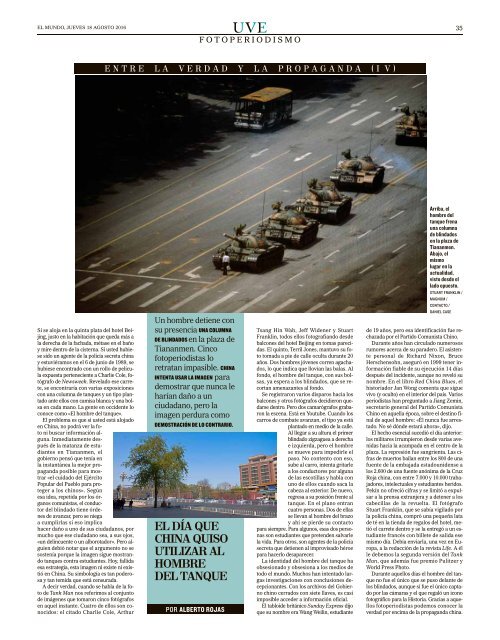 Entre la verdad y la propaganda (Alberto Rojas en El Mundo)