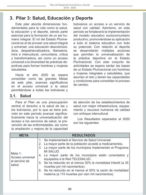 PLAN DE DESARROLLO ECONÓMICO Y SOCIAL