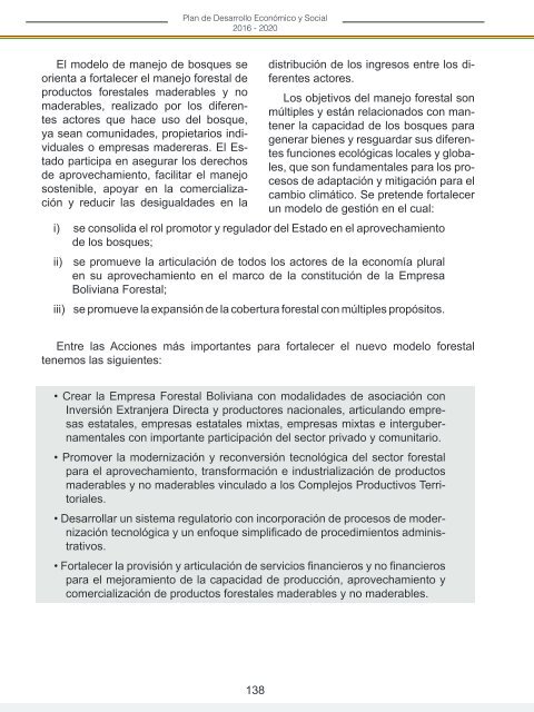 PLAN DE DESARROLLO ECONÓMICO Y SOCIAL