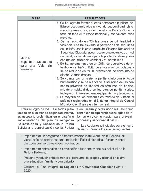 PLAN DE DESARROLLO ECONÓMICO Y SOCIAL