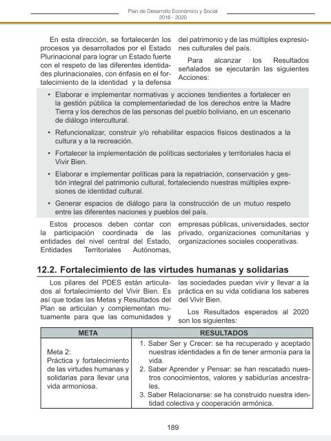 PLAN DE DESARROLLO ECONÓMICO Y SOCIAL