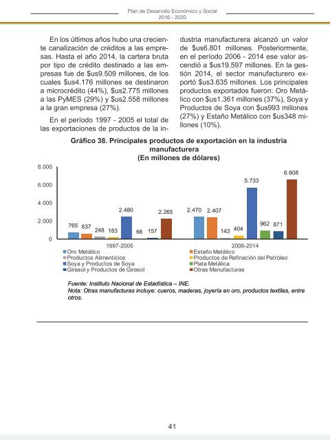 PLAN DE DESARROLLO ECONÓMICO Y SOCIAL