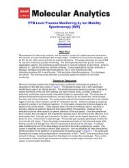 PPB Level Process Monitoring by Ion Mobility Spectroscopy (IMS)
