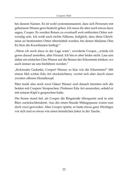 Coopers Welt - Leadership für eine neue Zeit - Leseprobe ISBN 9783950423303