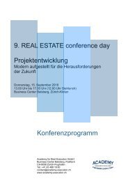 Programm Projektentwicklung