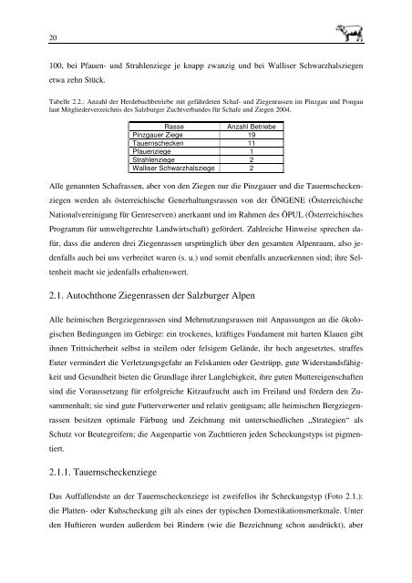 Alte Rassen Ziegen u. Schafe o.T. - Arche Austria