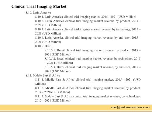 Clinical Trial Imaging Market Growing at a CAGR of 6.30% between 2016 and 2021
