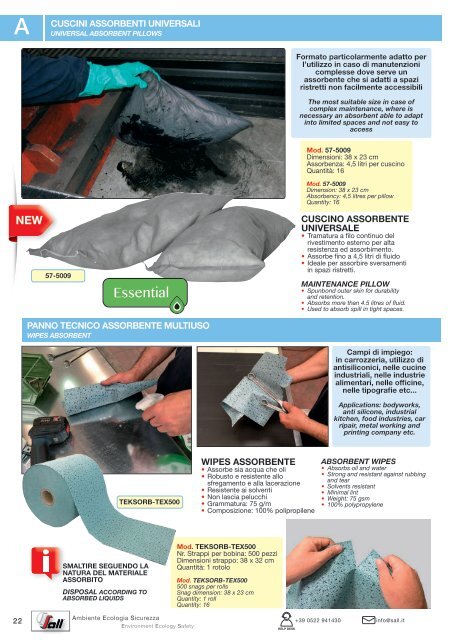 SALL_CATALOGO_ASSORBENTI_INDUSTRIALI_E_PROTEZIONE_AMBIENTALE