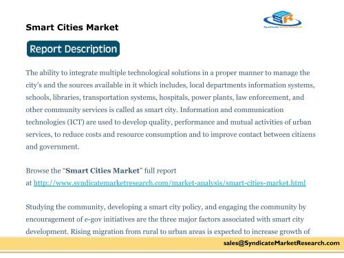 Smart Cities Market