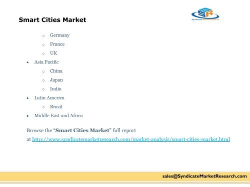 Smart Cities Market