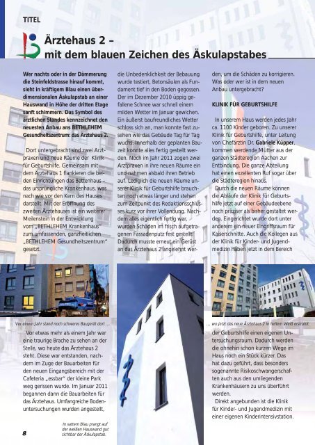 Ausgabe 01/2012 finden Sie hier. - Bethlehem Gesundheitszentrum