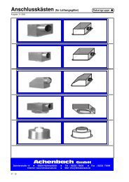 Anschlusskästen (für Lüftungsgitter) - Achenbach GmbH