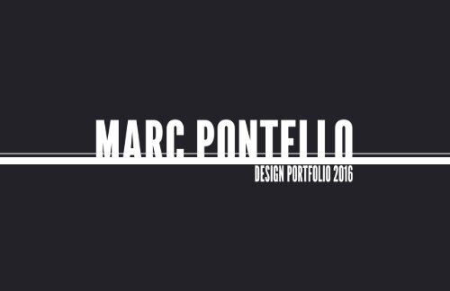 Marc Pontello Portfolio 2016