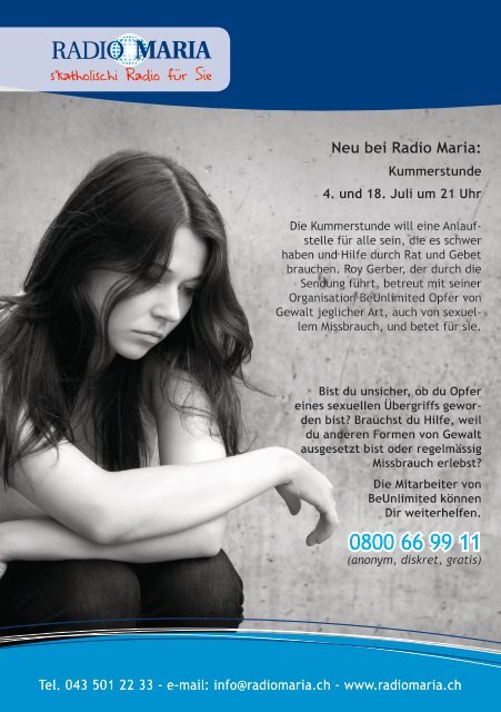 Radio Maria Schweiz - Juli 2016