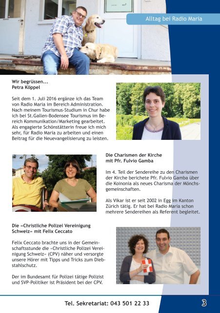 Radio Maria Schweiz - August 2016