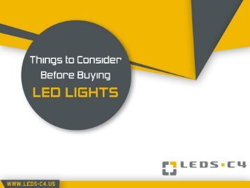 LEDS-C4 Manufacturer - LED Lights Buying Guide