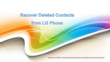 Recover Deleted Contacts from LG Phone