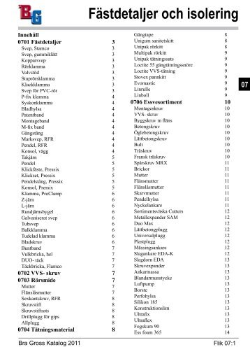 Fästdetaljer och isolering - Bra Gross