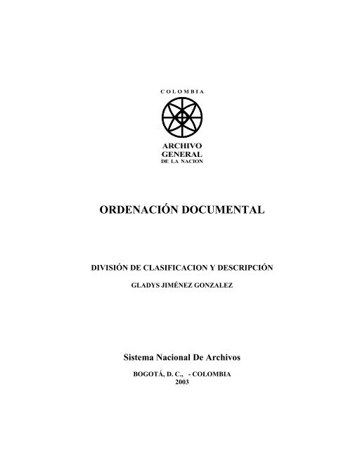 Cartilla de Ordenación AGN 1