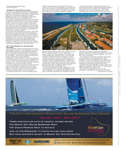 Caribbean Compass Yachting Magazine September 2016