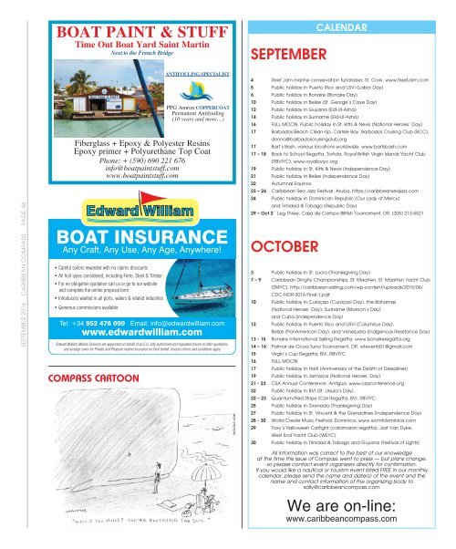 Caribbean Compass Yachting Magazine September 2016