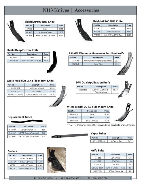 Fall Parts Catalog - FY2017