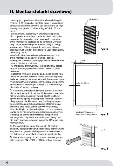 Instrukcja montażu drzwi zewnętrznych wejściowych - Consalnet