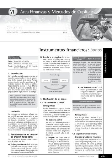 Lectura sesión 2 Instrumentos financieros bonos