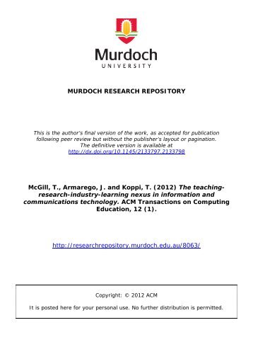 Author Version - Cover Page - Murdoch Research Repository ...