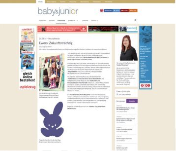 Bericht Baby&Junior August 2016