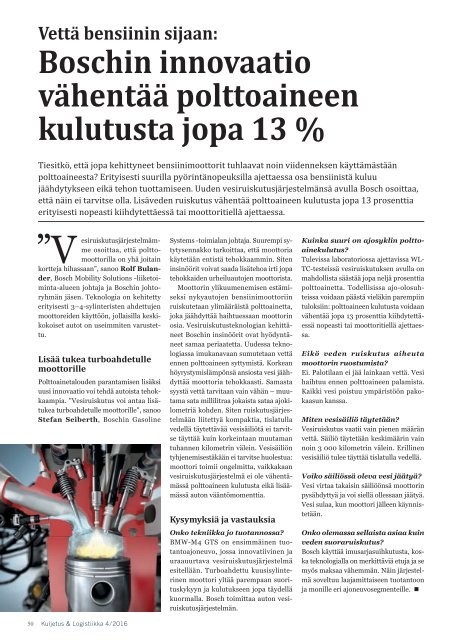 Kuljetus & Logistiikka 4 / 2016