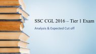 SSC CGL 2016 – Tier 1 Exam analysis & expected cut off