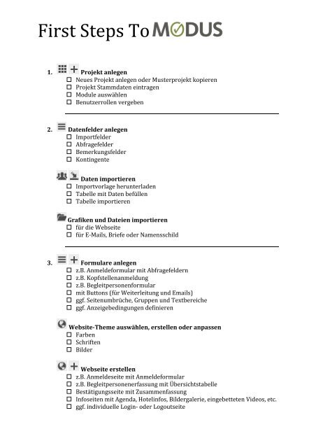 First 10 Steps