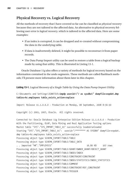 Beginning Oracle Database 11g Administration From Novice to Professional