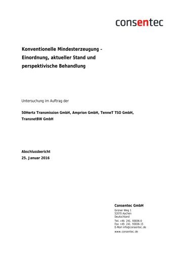 Studie zur Konventionellen Mindesterzeugung 