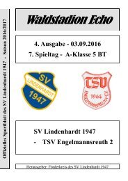 Waldstadion Echo 2016-2017 Ausgabe 4