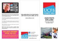UCFBSU Events Explained Leaflet