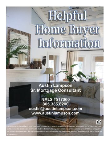 Helpful Home Buyer Information Booklet