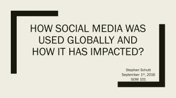 Social Media's Impact Globally