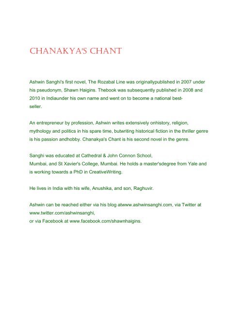 Chanakya's Chant 
