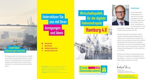 Wirtschaftspolitik für die digitale Hafenmetropole Hamburg 4.0