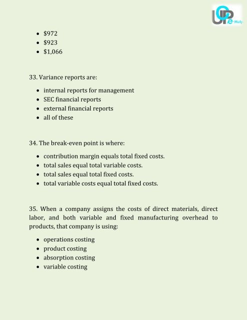 UOP E Help - STR 581 Capstone Final Examination Part Two Answers Free