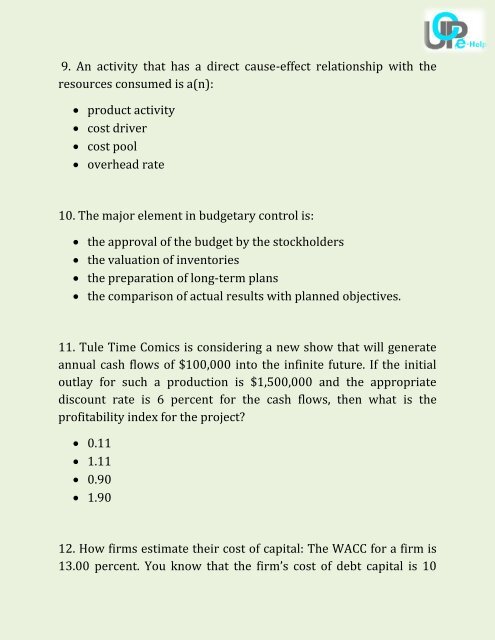 UOP E Help - STR 581 Capstone Final Examination Part Two Answers Free