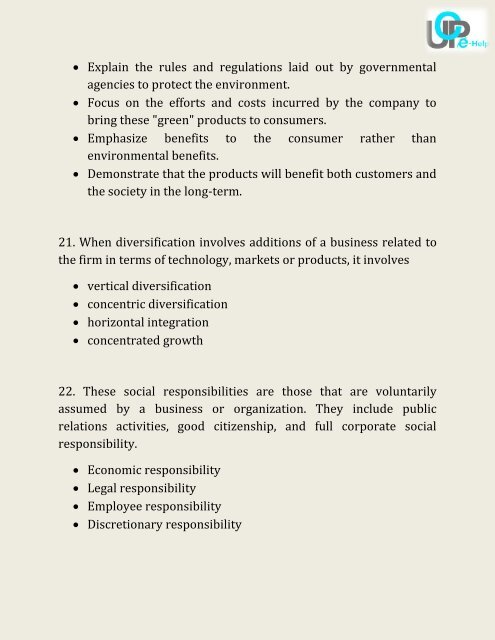 UOP E Help | STR 581 Capstone Final Examination Part Three Answers Free