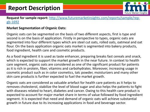 Organic Oats Market Volume Analysis, Segments, Value Share and Key Trends 2016-2026